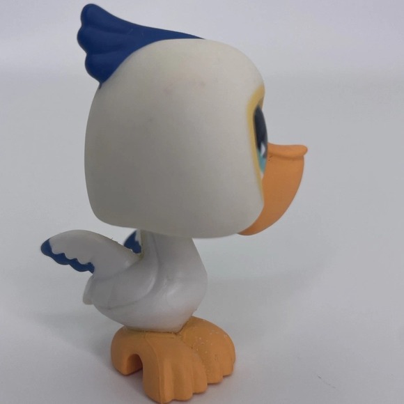 Littlest Pet Shop LPS Pelican #517 Teardrop Eyes Bird Hasbro 2007 Authentic - Picture 3 of 11
